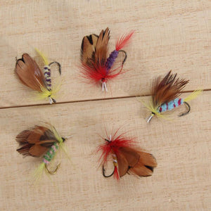Planet Gates 12Pcs/Set Insects Flies Fly Fishing Lures Bait High Carbon Steel Hook Fish Tackle With Super Sharpened Crank Hook Perfect Decoy