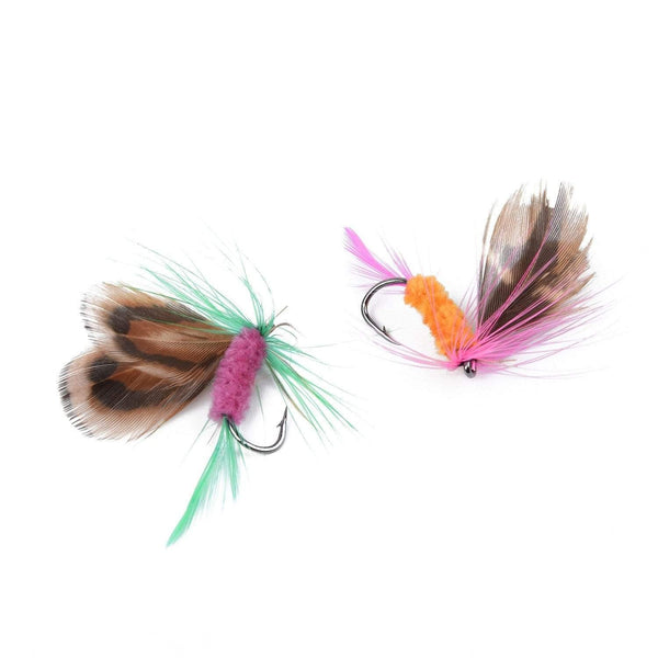 Planet Gates 12Pcs/Set Insects Flies Fly Fishing Lures Bait High Carbon Steel Hook Fish Tackle With Super Sharpened Crank Hook Perfect Decoy