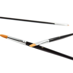 Planet Gates 12pcs/set Nylon Hair Paint Brush Set Artist Brush Watercolor Acrylic Oil Painting Art Supplies Black Drawing Water Brush