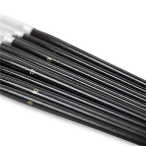 Planet Gates 12pcs/set Nylon Hair Paint Brush Set Artist Brush Watercolor Acrylic Oil Painting Art Supplies Black Drawing Water Brush