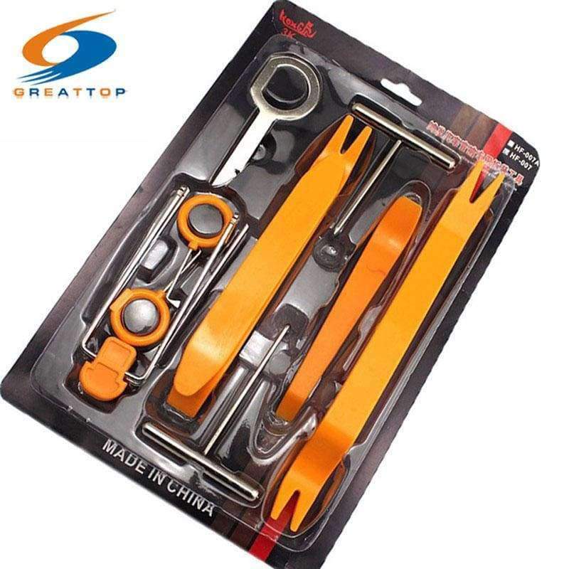 Planet Gates 12pcs set Professional 12pcs Set Plastic Car Radio Door Clip Panel Trim Dash Audio Removal Pry Tool Repairing Set Kit Tool