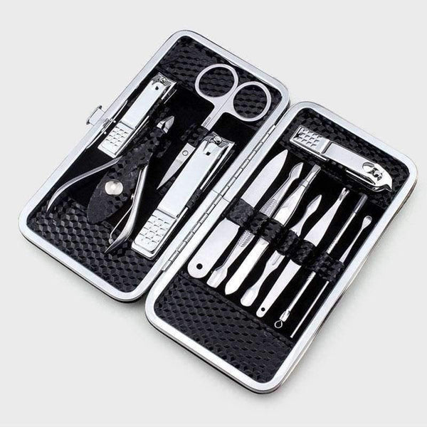 Planet Gates 12pcs Stainless steel Manicure Set Nail Care Tools Pedicure Nail Clipper Kit with Mini Finger Nail Cutter Clipper File Scissor