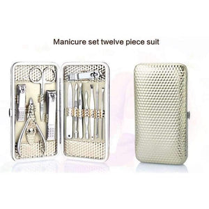 Planet Gates 12pcs Stainless steel Manicure Set Nail Care Tools Pedicure Nail Clipper Kit with Mini Finger Nail Cutter Clipper File Scissor