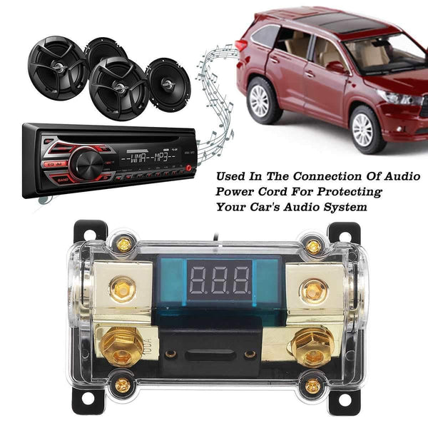 Planet Gates 12V 100A Plastic Car Audio Power Fuse Holder Box Auto Replacement Parts Car Amplifier Fuse Adapter Audio System Protection