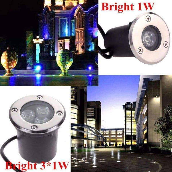 Planet Gates 12V 110V 220V LED Underground Light 1W 3W Recessed lamp Waterproof Outdoor Lighting Garden Buried Yard Landscape Inground Light