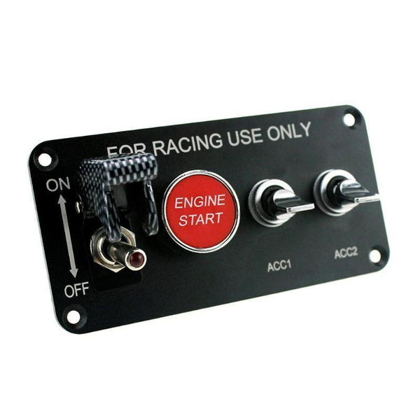 Planet Gates 12V-20A Carbon Fiber Sim Racing Car Ignition Switch Replacement Panel Start Push indicator light Rocker Auto Corrida Accessories