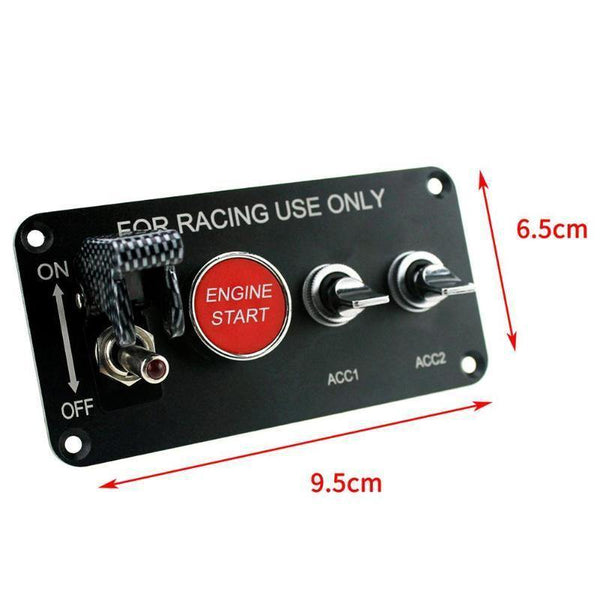 Planet Gates 12V-20A Carbon Fiber Sim Racing Car Ignition Switch Replacement Panel Start Push indicator light Rocker Auto Corrida Accessories