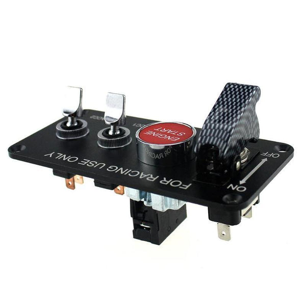 Planet Gates 12V-20A Carbon Fiber Sim Racing Car Ignition Switch Replacement Panel Start Push indicator light Rocker Auto Corrida Accessories