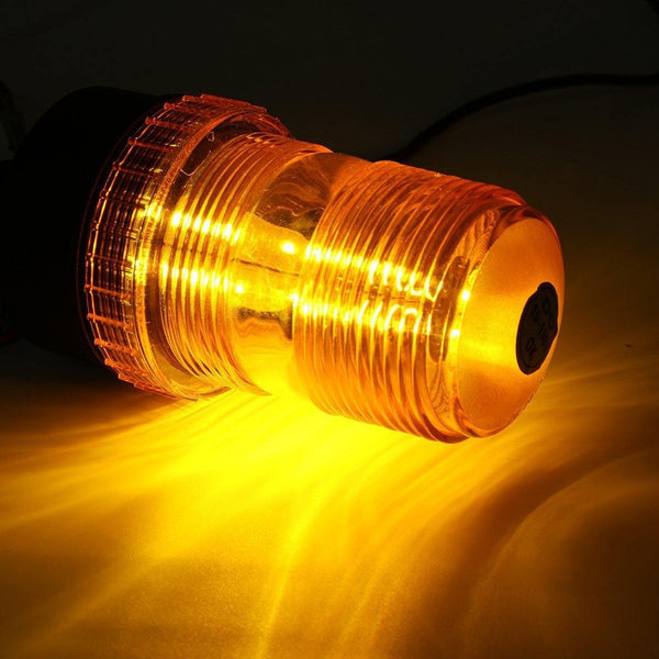 Planet Gates 12V 24V LED Rotating Flashing Amber Beacon Flexible Strobe Tractor Warning Light Traffic Light Roadway Safety
