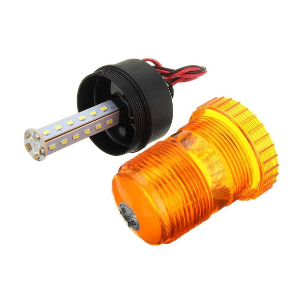 Planet Gates 12V 24V LED Rotating Flashing Amber Beacon Flexible Strobe Tractor Warning Light Traffic Light Roadway Safety