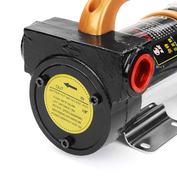 Planet Gates 12V 260W Car Engine Portable for Diesel Fuel Oil Transfer Pump Self Priming Oil Pump 50L/Min