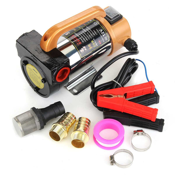 Planet Gates 12V 260W Car Engine Portable for Diesel Fuel Oil Transfer Pump Self Priming Oil Pump 50L/Min