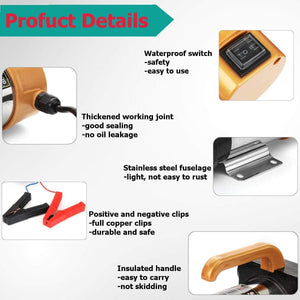 Planet Gates 12V 260W Car Engine Portable for Diesel Fuel Oil Transfer Pump Self Priming Oil Pump 50L/Min