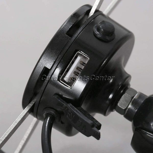 Planet Gates 12V 3.5-6inch X-Grip Motorcycle Bike For Mobile Phone GPS Stand Holder USB Charger Power Outlet Socket Handlebar Rail Mount Car