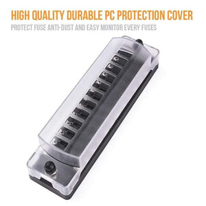 Planet Gates 12V-32V 6-Way 12-Way Car Truck Vehicle Blade Fuse Block Automotive Universal Circuit Standard Terminal Fuse Box Holder
