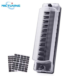 Planet Gates 12V-32V 6-Way 12-Way Car Truck Vehicle Blade Fuse Block Automotive Universal Circuit Standard Terminal Fuse Box Holder