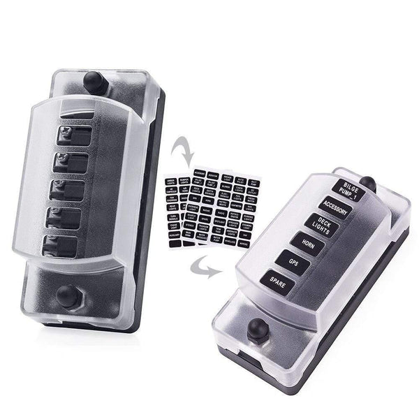 Planet Gates 12V-32V 6-Way 12-Way Car Truck Vehicle Blade Fuse Block Automotive Universal Circuit Standard Terminal Fuse Box Holder