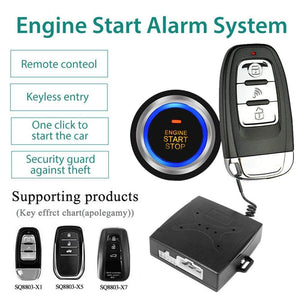 Planet Gates 12V Anti-theft Keyless Start System Remote Alarm System Alarm Keyless Entry Starter Auto Car SUV Start Button Car Accessories
