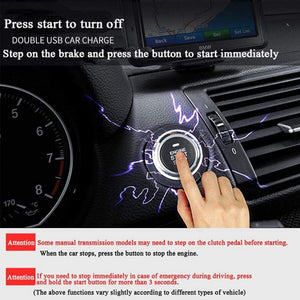 Planet Gates 12V Anti-theft Keyless Start System Remote Alarm System Alarm Keyless Entry Starter Auto Car SUV Start Button Car Accessories