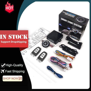 Planet Gates 12V Anti-theft Keyless Start System Remote Alarm System Alarm Keyless Entry Starter Auto Car SUV Start Button Car Accessories