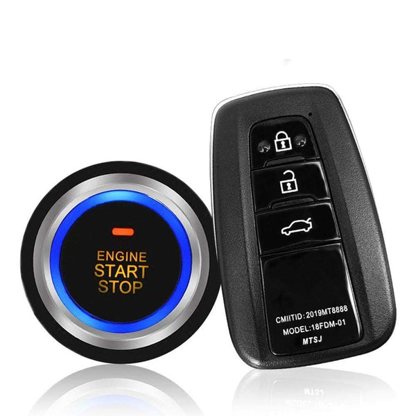 Planet Gates 12V Anti-theft Keyless Start System Remote Alarm System Alarm Keyless Entry Starter Auto Car SUV Start Button Car Accessories