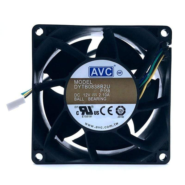Planet Gates 12v Ball Bearing Cooling Fan 8038,New for AVC  DYTB0838B2U 2.1A 80X38mm 4-pin PWM,High Speed CFM Air Flow,for Car Boost Miner