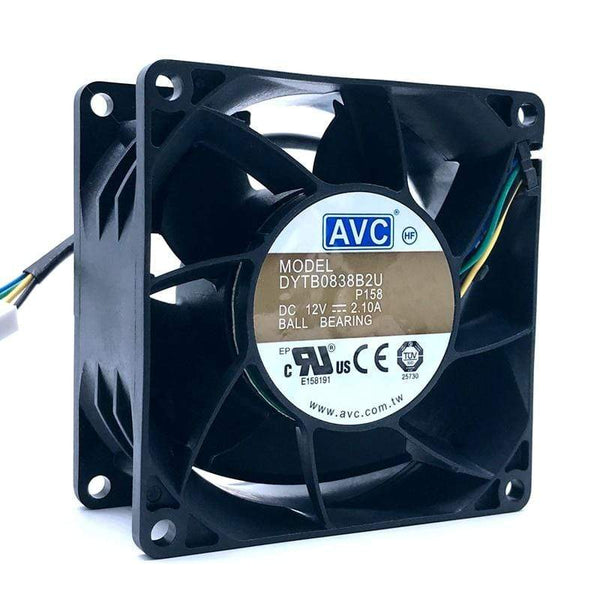 Planet Gates 12v Ball Bearing Cooling Fan 8038,New for AVC  DYTB0838B2U 2.1A 80X38mm 4-pin PWM,High Speed CFM Air Flow,for Car Boost Miner