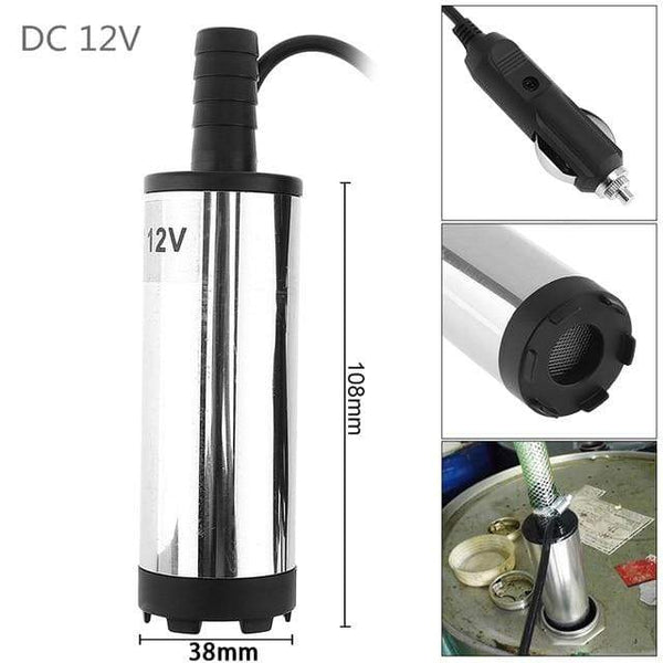 Planet Gates 12V Car Charger / Russian Federation DC 12V 24V 38MM Portable Mini Electric Submersible Pump fit for Diesel Water Oil Transfer Pump Aluminum Alloy Barrel Pump Fuel