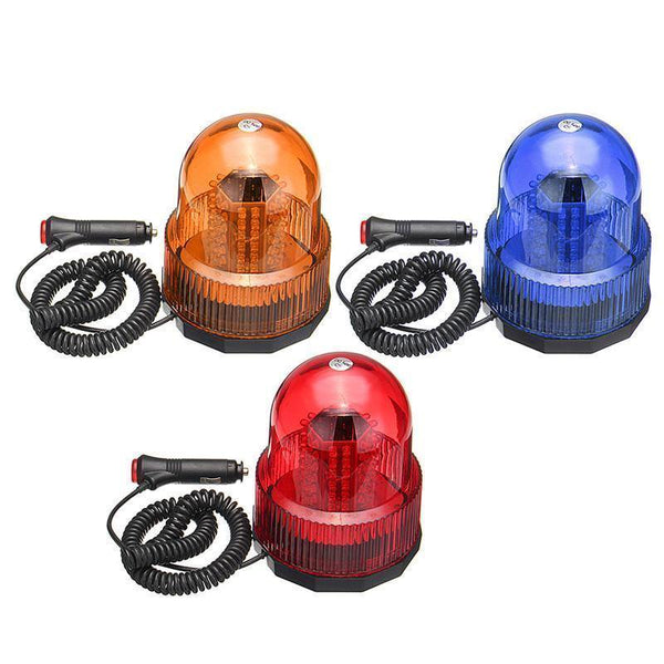 Planet Gates 12V Car Magnetic Beacon Rotating Revolving Strobe Flash Warning Alarm LED Light Roadway Safety