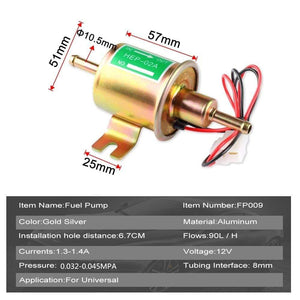 Planet Gates 12V Electric Fuel Pump Low Pressure Bolt Fixing Wire Metal Gasoline Petrol Diesel Oil Pumps For Car Motorcycle