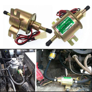 Planet Gates 12V Electric Fuel Pump Low Pressure Bolt Fixing Wire Universal Diesel Petrol Gasoline HEP-02A For Car Carburetor Motorcycle ATV
