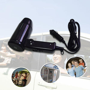 Planet Gates 12V Portable Caravan Folding Hair Drier Car Hair Super Auto Travel Hairdryer Fast Drying for RV Camper Boats