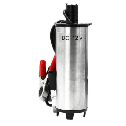 Planet Gates 12V pump / China Electric Submersible Pump For Pumping Oil Water Steel Shell 12L/min Fuel Transfer Pump 12 V Volt With 3M Tube