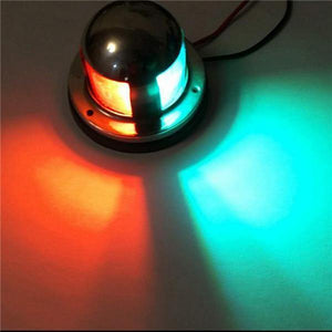 Planet Gates 12V Stainless Steel Marine boat Yacht LED Navigation light Red and Green Bow Lights Deck Mount
