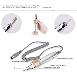 Planet Gates 12V Stainless Steel Professional Electric Nail Art Drill Pen Pedicure Machine For Manicure File Polish Nail Art Tools