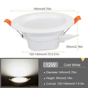 Planet Gates 12W Cold White LED Downlight 3W 5W 9W 12W 20W Recessed Led Spot Lights Downlight 220V Warm White Cold White Changeable Color Home Spot Lighting
