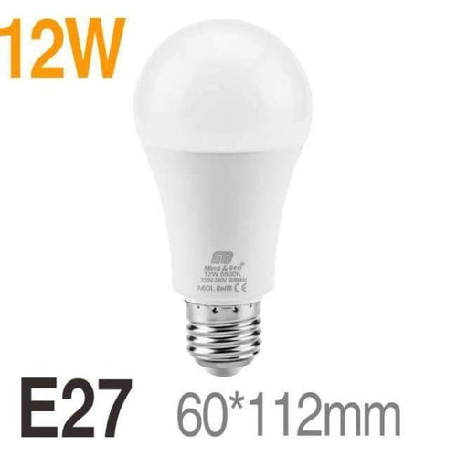 Planet Gates 12W E27 / Studená bílá [MingBen]LED žárovky E27 E14 220V žárovka Smart IC Reálný výkon 3W 5W 7W 9W 12W 15W 18W Vysoký jas Lampada LED Bombilla