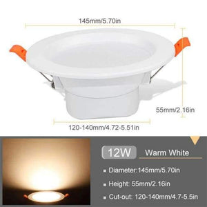Planet Gates 12W Warm White LED Downlight 3W 5W 9W 12W 20W Recessed Led Spot Lights Downlight 220V Warm White Cold White Changeable Color Home Spot Lighting