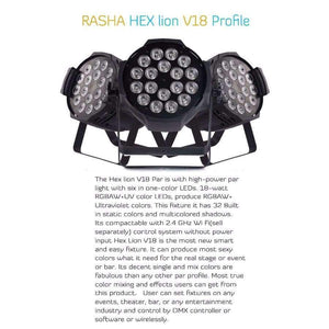 Planet Gates 12X LOT Rasha Hex 18*18W 6in1 RGBAW UV LED Par Light,Aluminum( LED Par Can With DMX IN&OUT,Power IN&OUT For Stage Event Project
