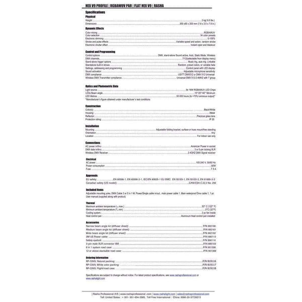 Planet Gates 12X Rasha Hex 9*18W 6in1 RGBAW+UV Built in Wireless DMX512 LED Flat Par Can,LED Profile Par Light,Disco Stage Light