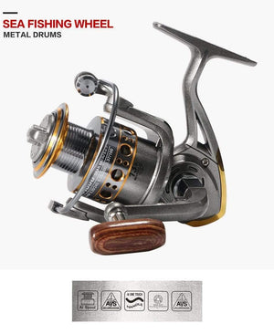 Planet Gates 13 / 1000 Series 13 Ball Bearing fishing reel Metal spool wheels spinning reel 5.2:1 1000-7000series fishing reels Sea Boat Spinning wheel