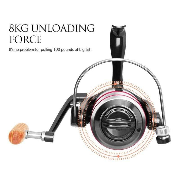 Planet Gates 13 / 1000 Series Fishing Reel All Metal Spool Spinning Reel 8KG Max Drag Stainless Steel Handle Line Spool Saltwater Fishing Accessories