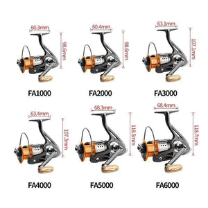Planet Gates 13 / 1000 Series Spinning fishing reel 13BB No gap FA3000 4000 6000 All metal wheel 8KG Pike Orange black Spinning reel High Speed wheel carp