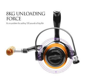 Planet Gates 13 / 1000 Series Spinning fishing reel 13BB No gap FA3000 4000 6000 All metal wheel 8KG Pike Orange black Spinning reel High Speed wheel carp