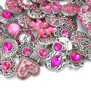 Planet Gates 13 10pcs/lot 18mm Snap Jewelry Mix Many Styles 18mm Metal Snap buttons Gold Rose Gold Buttons Rhinestone Snaps Jewelry