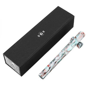 Planet Gates 13 / as picture Business Fountain Pen Acrylic Resin Fine Nib Pen with Box for  Christmas Gift Wedding Signing Office Supplies