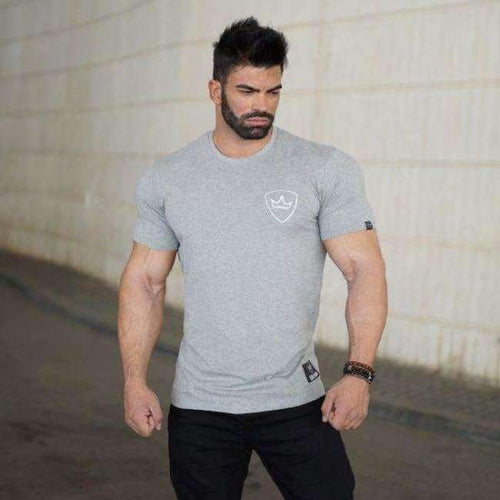 Planet Gates 13 / Asian XL Cotton Gym Shirt Sport T Shirt Men Short Sleeve Running Shirt Men Workout Training Tees Fitness Top Sport T-shirt Rashgard