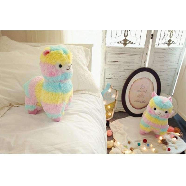 Planet Gates 13 cm RAINBOW Alpaca Plush Toy 3 Size Dolls For Children  High Quality Soft Cotton Baby Brinquedos  Animals For Gift