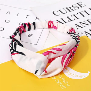 Fashion Floral Print Knot Women Headband Vintage Hairband Girls Headwear Leopard Headband  Hair Accessories
