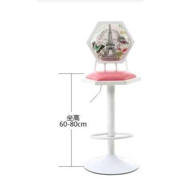 Planet Gates 13 Iron art bar chair. European-style bar chair lifting high footstool. Household backrest stool.